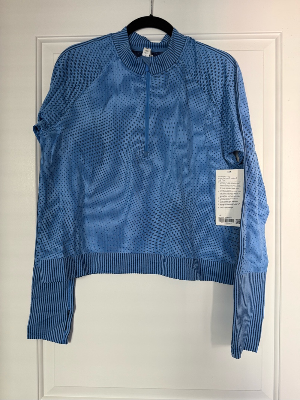 NWT Lululemon Rest Less Cropped 1/2 Zip (Size 14)